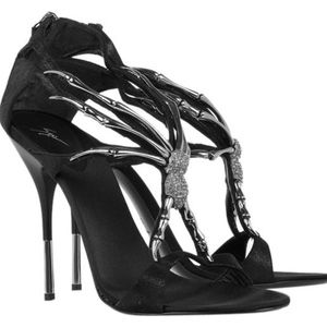 Giuseppe Zanotti Black Spider Heels EU 40.5 US Size 10.5